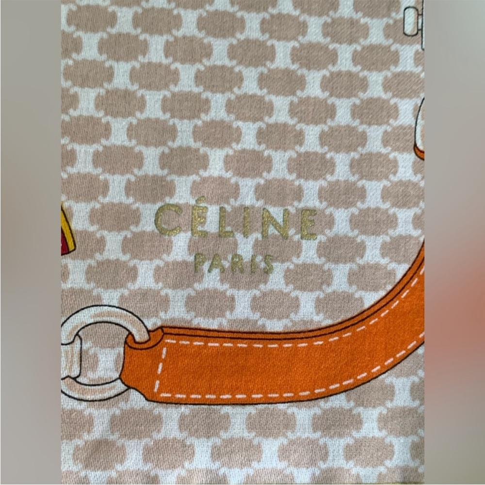 Celine Multicolor Chain Pattern Scarf - image 6